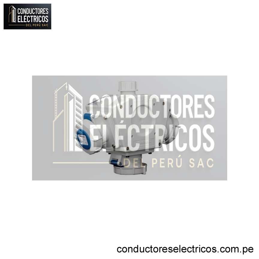 TOMACORRIENTE AÉREO TRIPLE 16AMP 2P+T 250V AZUL 6H IP67 MENNEKES