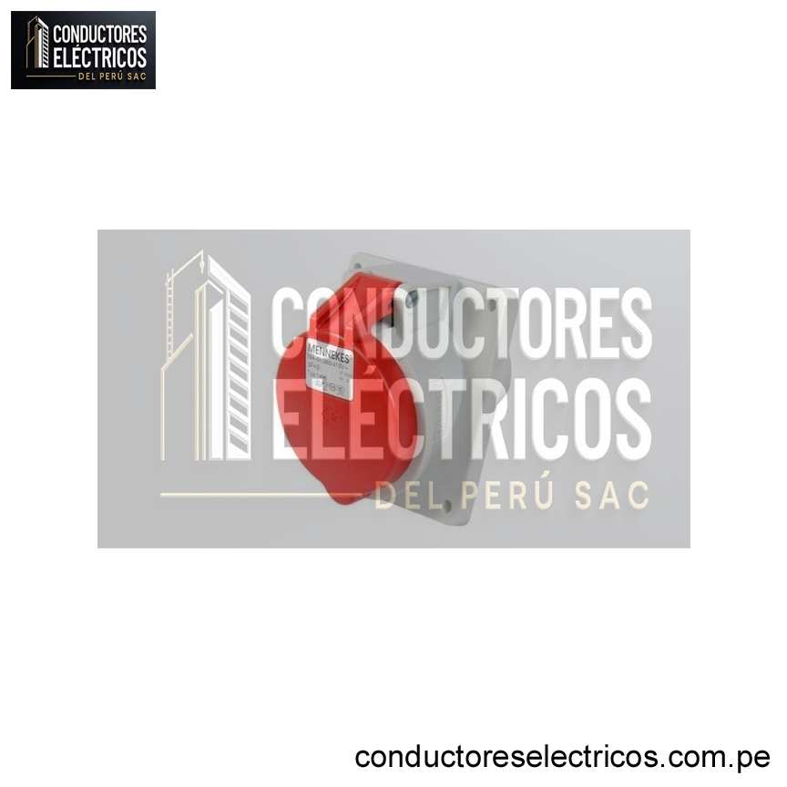 TOMACORRIENTE EMPOTRABLE 32AMP 3P+T 415V ROJO 6H IP44 MENNEKES