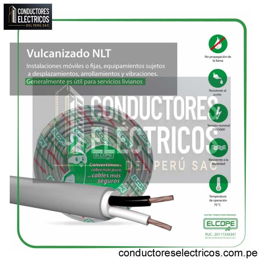 CABLE VULCANIZADO  2X16 NLT