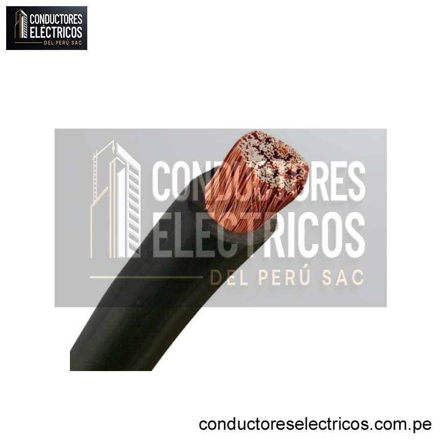 Cable p/soldadura 2/0AWG, 600V aislamiento chaqueta de goma/caucho, x metro lineal