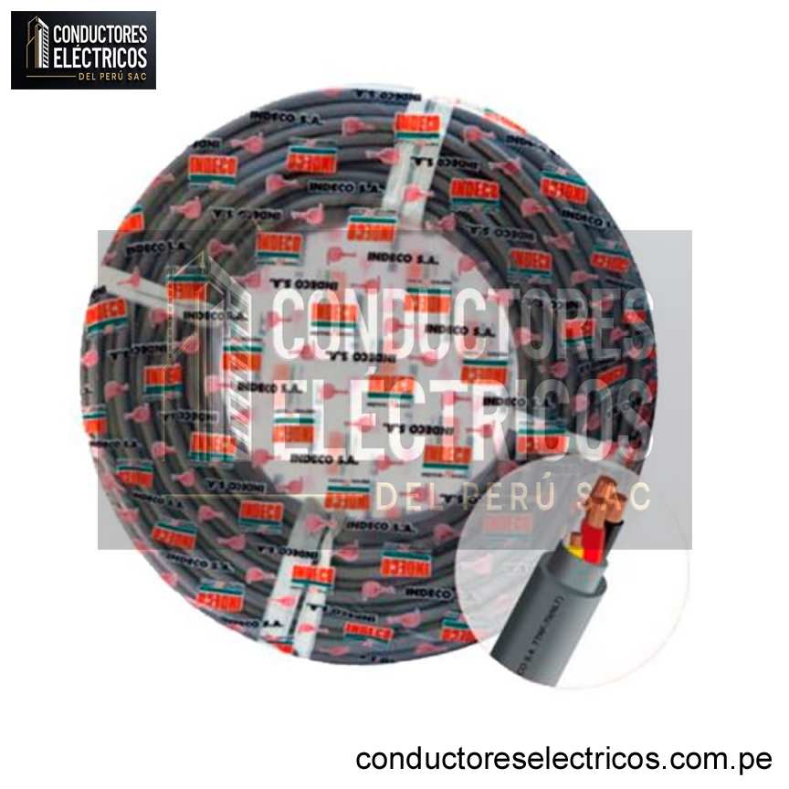 CABLE VULCANIZADO NLT 4X14 AWG INDECO 100 METROS