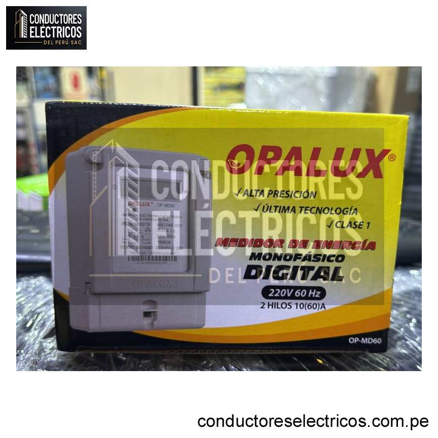 MEDIDOR DE ENERGIA  MONOFASICO  DIGITAL 10(60) A  220V OPALUX