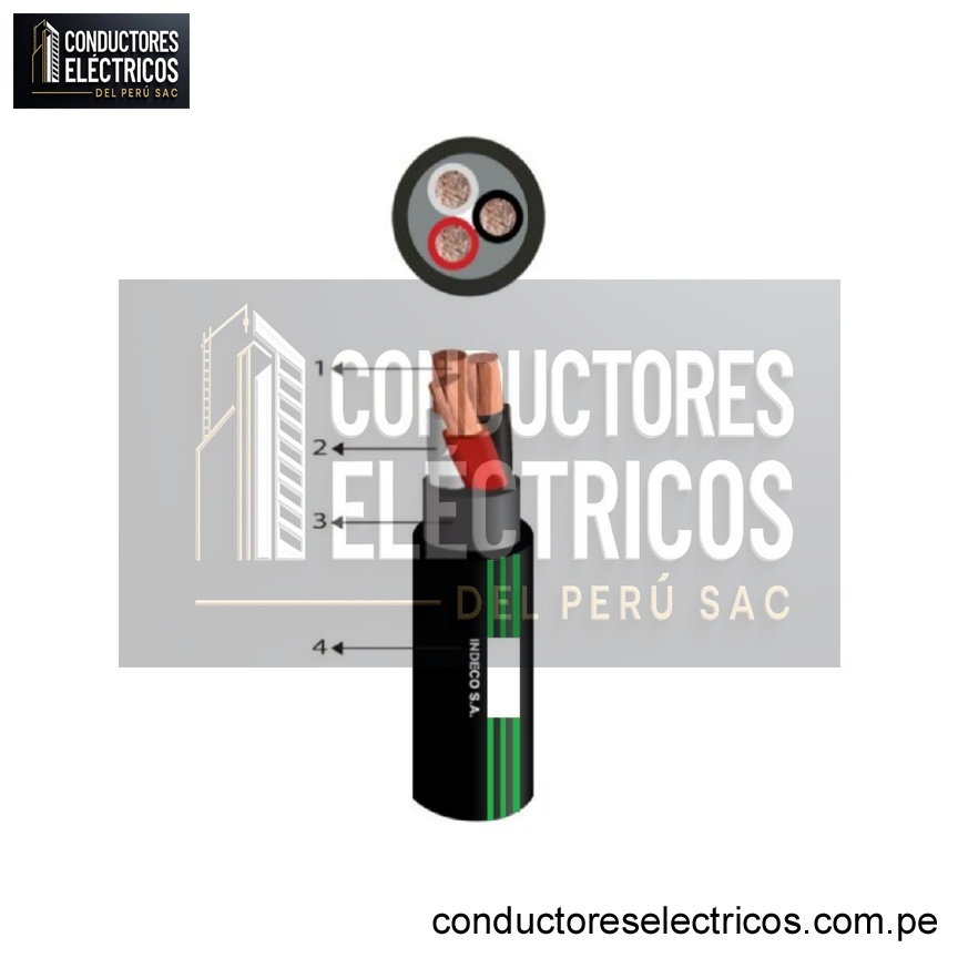 CABLE VULCANIZADO 3X12 AWG INDECO - PRACTICABLE X 100 METROS