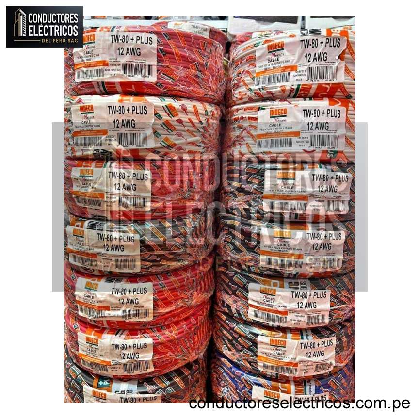 CABLE INDECO THW-90 +PLUS 12 AWG 450/750 V X 100METROS  AZUL