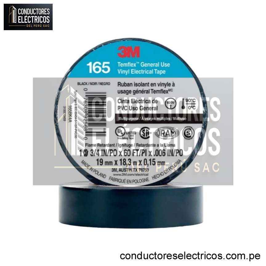 CINTA ELÉCTRICA DE PVC 3M™ TEMFLEX™ 165