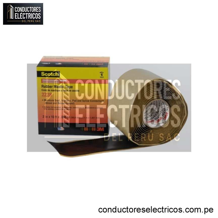 CINTA DE MASTIQUE A BASE DE CAUCHO SCOTCH® 2228, 5 CM X 3 MTS, NEGRA, 1 ROLLO