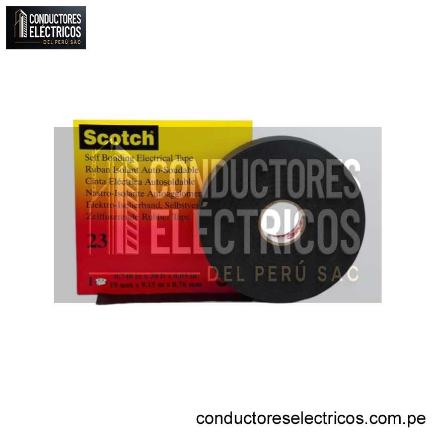 CINTA ELÉCTRICA AISLANTE DE GOMA 23, CON LINER, NEGRA, 19 MM X 9.14 M (VULCANIZANTE)